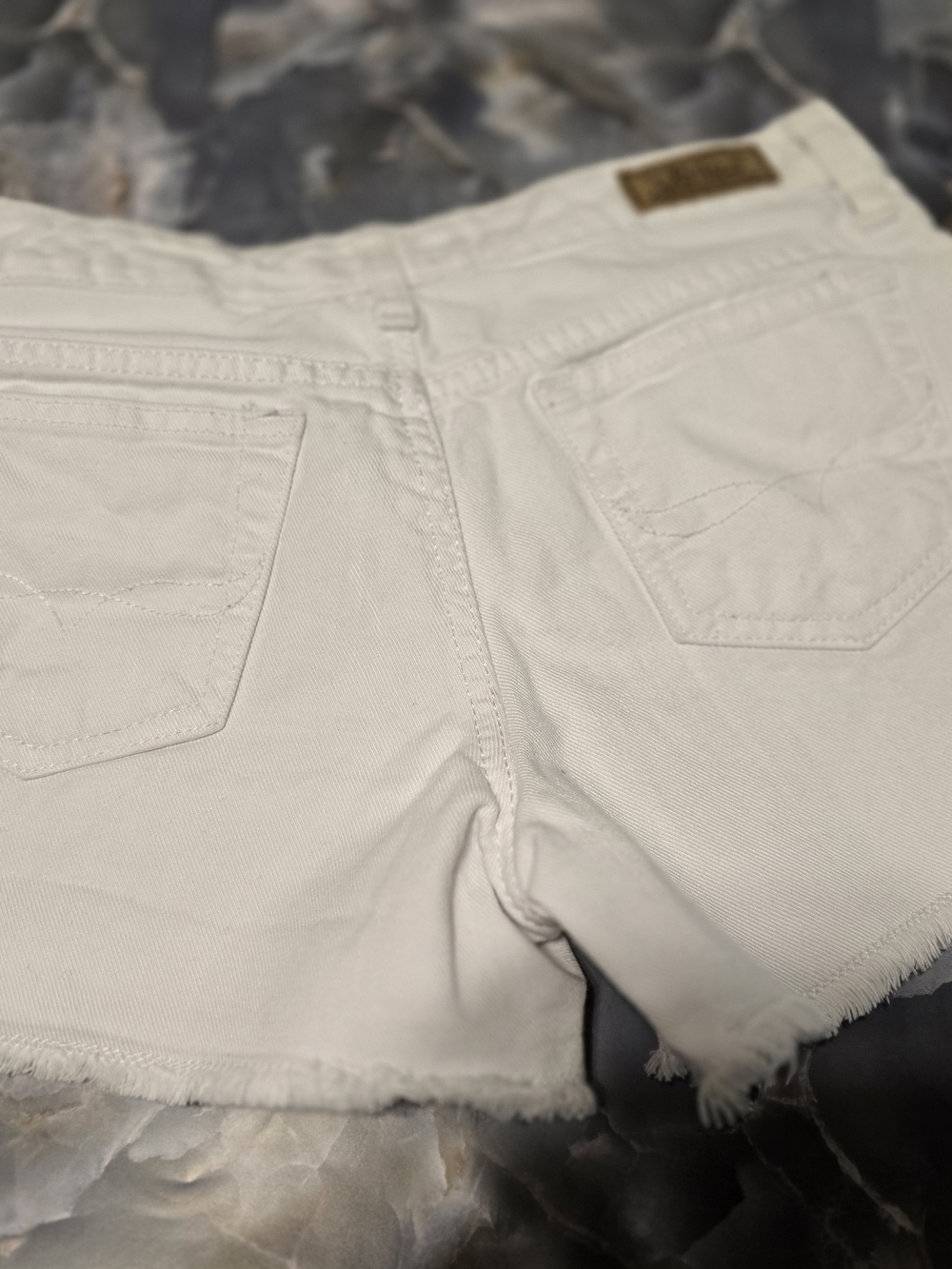 Girl's Polo Ralph Lauren White Denim Cutoff Shorts - Picture 5 of 6